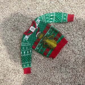 Kids Green and Red Holiday Sweater